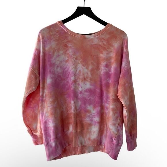 AR-33 Tie Dye Sherbert Orange Pink Sweatshirt Size L - Picture 1 of 8